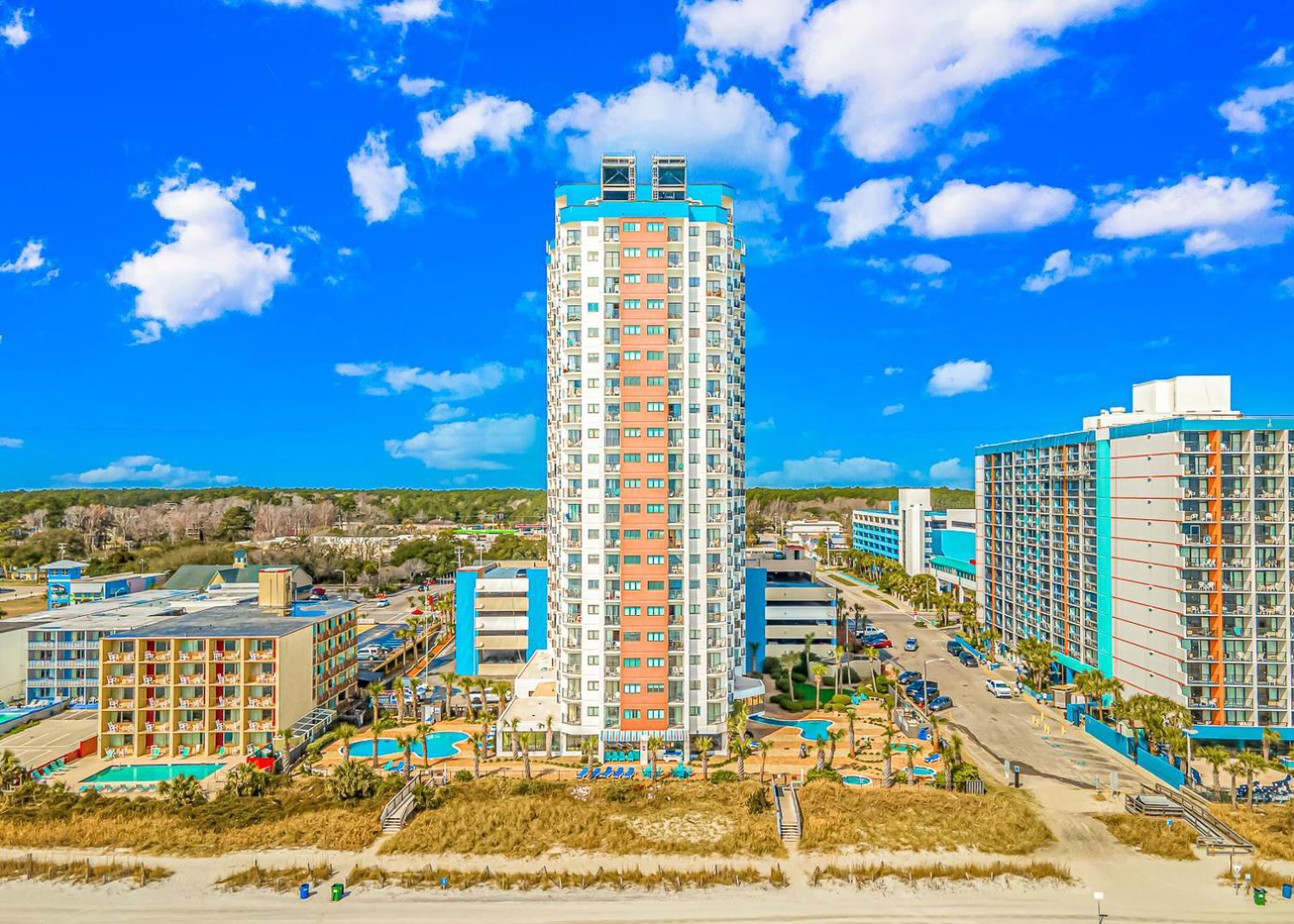 默特尔比奇Good Time Charlies Oceanfront Retreat公寓式酒店 外观 照片